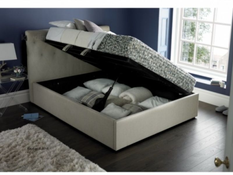 Kaydian Versace 5ft Kingsize Linen Fabric Automatic Ottoman Bed