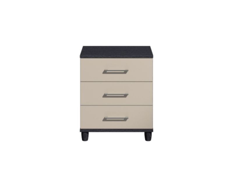 KT Halo Gloss Pale Grey 3 Drawer Wide Chest