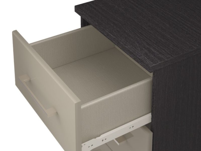 KT Halo Gloss Pale Grey 3 Drawer Wide Chest