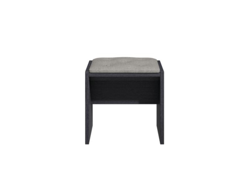 KT Halo Black And Grey Dressing Table Stool