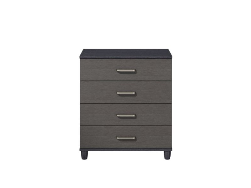 KT Deco Black And Graphite 4 Drawer Chest