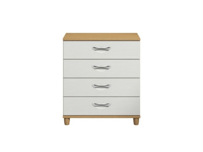 KT Moda White 4 Drawer Chest