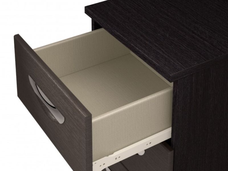KT Moda Graphite And Black 3 Drawer Large Chest
