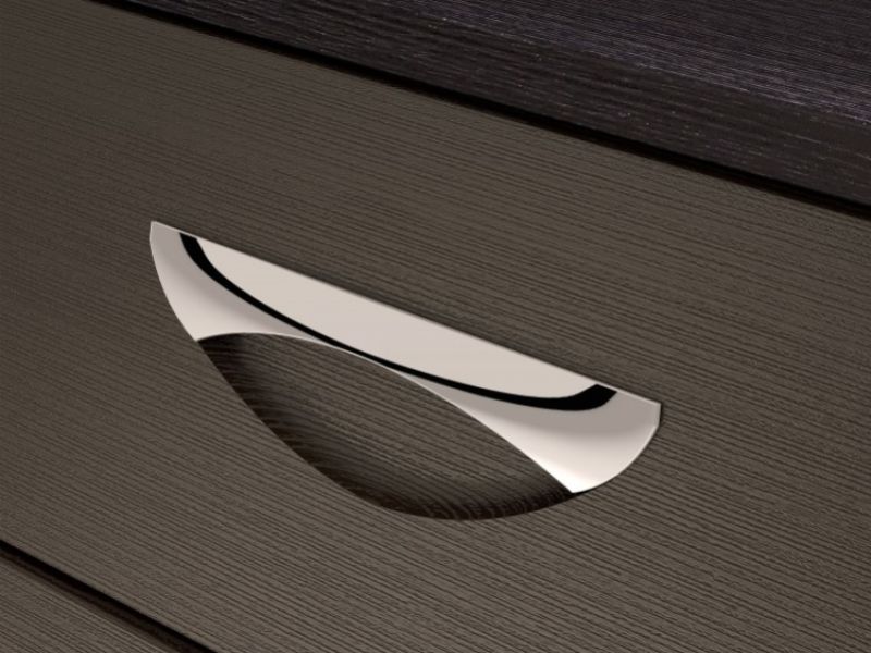 KT Moda Graphite And Black 3 Door Mirrored Gents Wardrobe