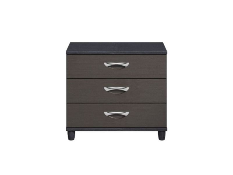 KT Moda Graphite And Black 3 Drawer Large Chest
