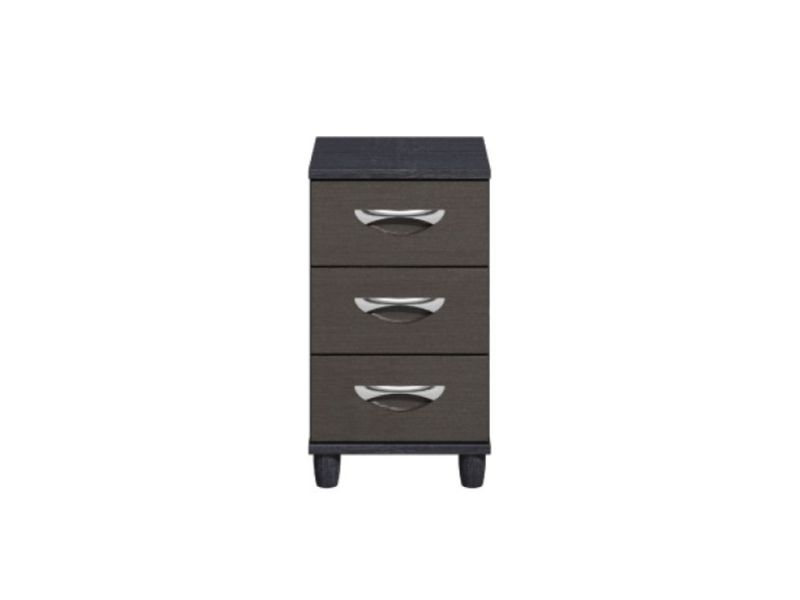 KT Moda Graphite And Black 3 Drawer Narrow Chest