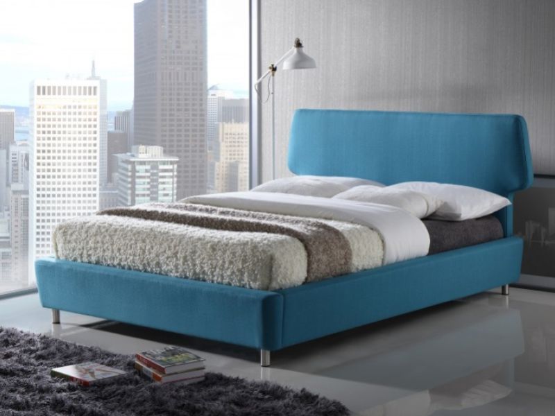 Time Living Sienna 4ft6 Double Blue Fabric Bed Frame
