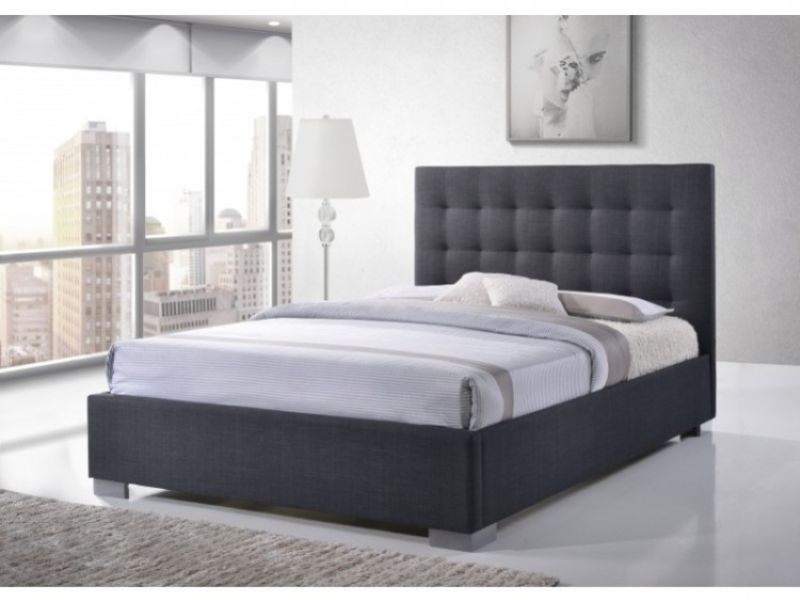 Time Living Nevada 4ft6 Double Grey Fabric Bed Frame
