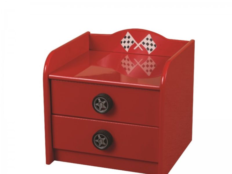 Sweet Dreams Formula Red 2 Drawer Bedside