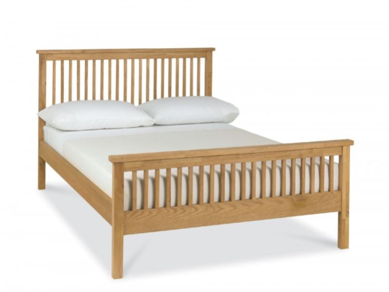 Bentley Designs Atlanta Oak 4ft Small Double High Foot End Bed Frame