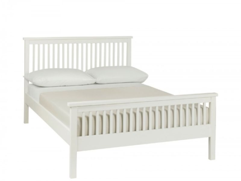 Bentley Designs Atlanta White 4ft Small Double High Foot End Bed Frame
