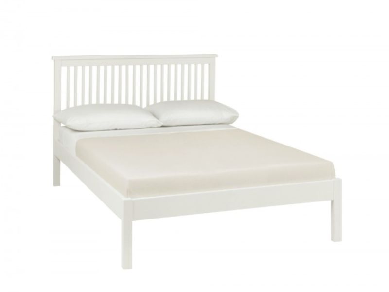 Bentley Designs Atlanta White 4ft6 Double Low Foot End Bed Frame