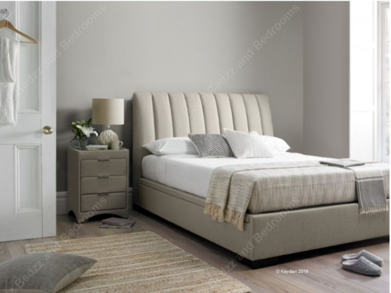 Kaydian Lanchester 4ft6 Double Linen Fabric Ottoman Storage Bed
