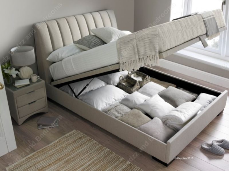 Kaydian Lanchester 5ft Kingsize Linen Fabric Ottoman Storage Bed