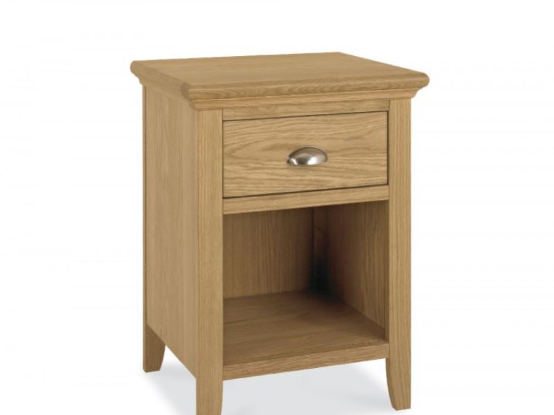 Bentley Designs Hampstead Oak 1 Drawer Nightstand