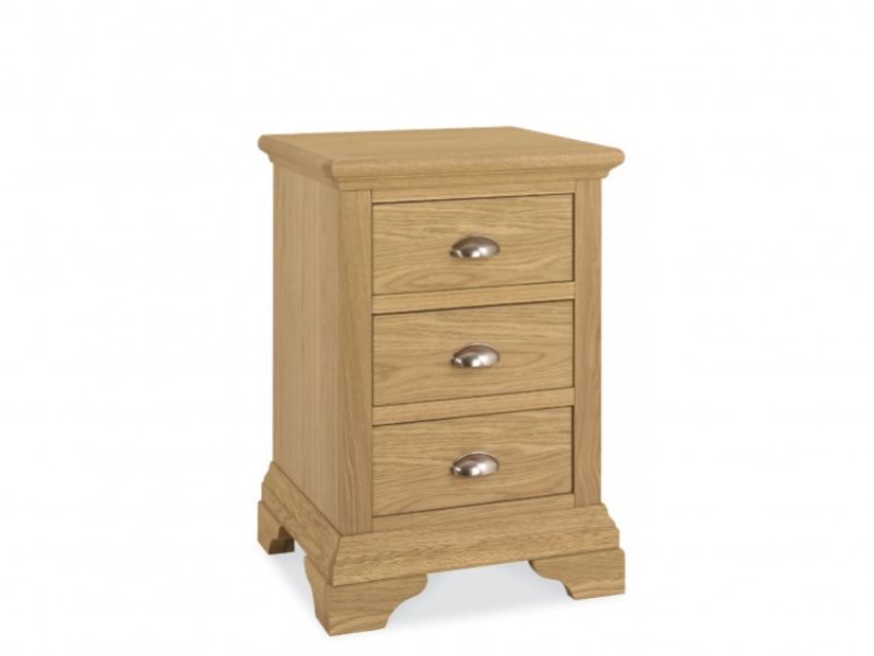 Bentley Designs Hampstead Oak 3 Drawer Nightstand