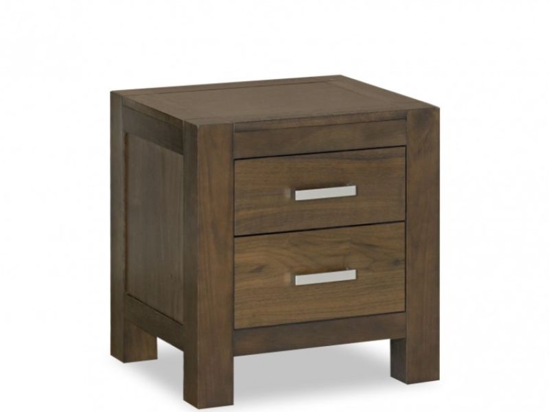 Bentley Designs Lyon Walnut 2 Drawer Nightstand