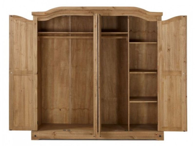 Birlea Corona Pine 4 Door Wardrobe