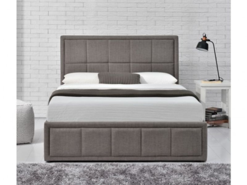 STORE CLEARANCE Birlea Hannover 5ft Kingsize Grey Fabric Ottoman Bed