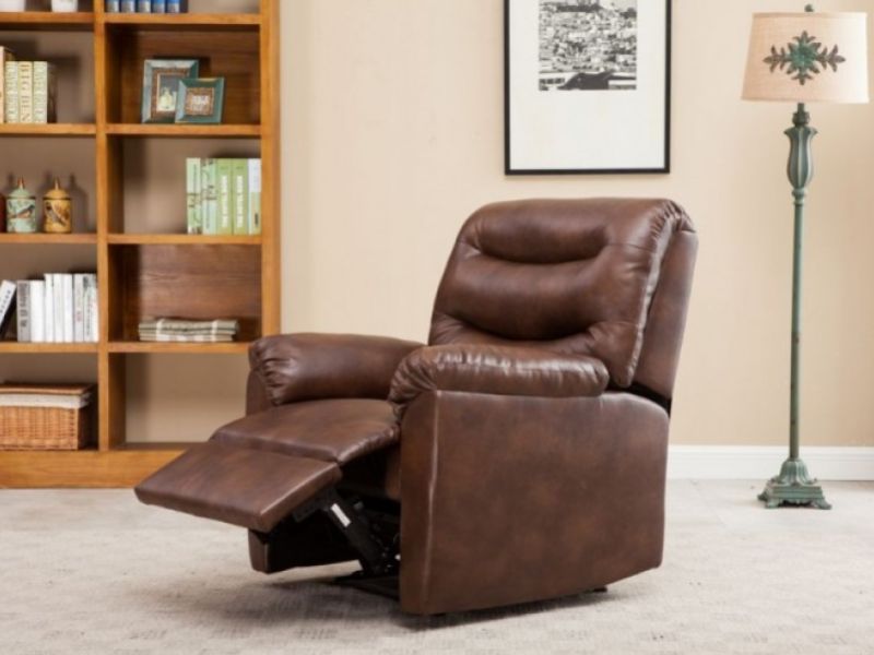 Birlea Regency Bronze Brown Faux Leather Recliner Chair