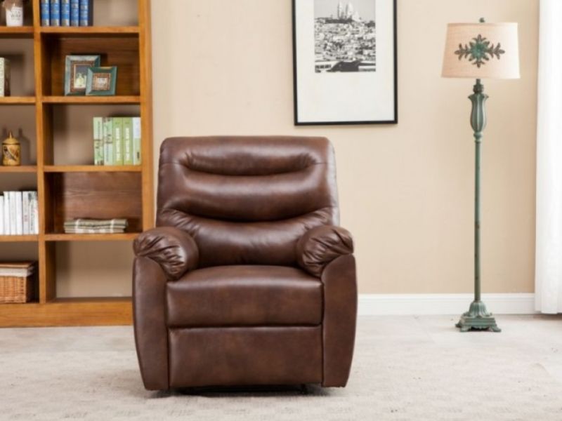 Birlea Regency Bronze Brown Faux Leather Recliner Chair