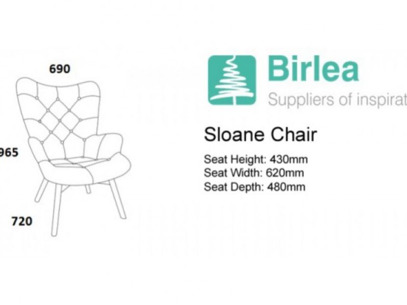 Birlea Sloane Chair In Patchwork Fabric