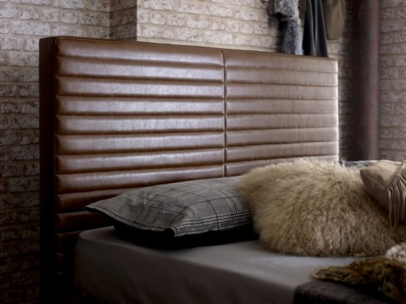 Limelight Himalia Tan 5ft Kingsize Bonded Leather Bed Frame