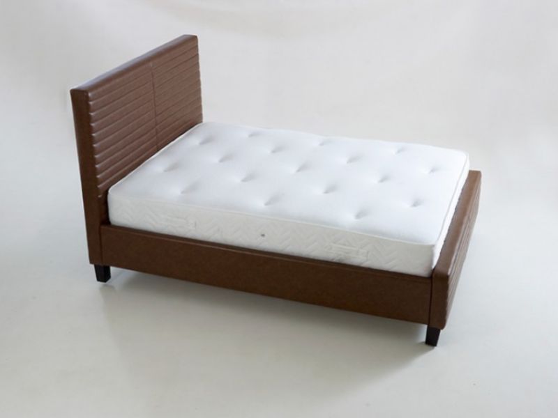Limelight Himalia Tan 5ft Kingsize Bonded Leather Bed Frame