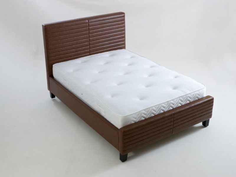 Limelight Himalia Tan 6ft Super Kingsize Bonded Leather Bed Frame