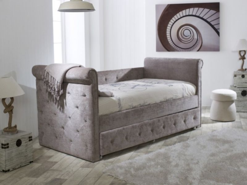 Limelight Zodiac Day Bed and Trundle Guest Bed in Mink Fabric