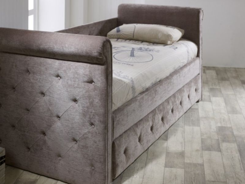 Limelight Zodiac Day Bed and Trundle Guest Bed in Mink Fabric