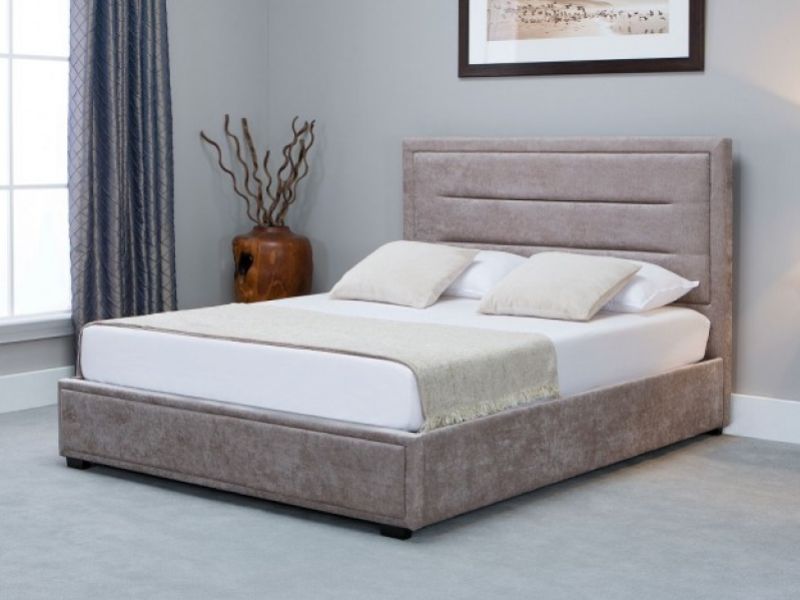 Emporia Knightsbridge 4ft6 Double Stone Fabric Ottoman Bed