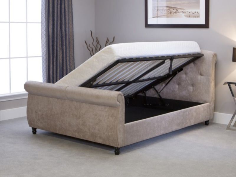 Emporia Soho 5ft Kingsize Stone Fabric Ottoman Bed