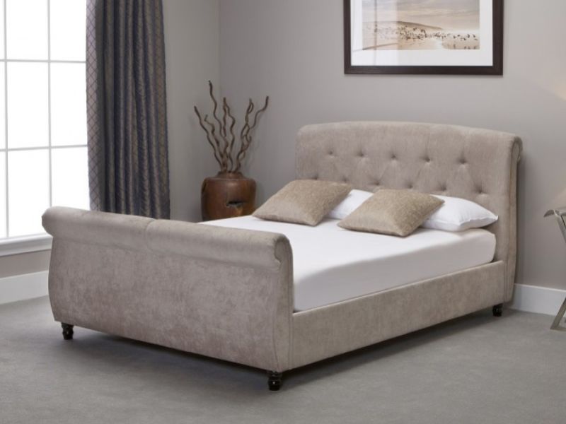 Emporia Soho 5ft Kingsize Stone Fabric Ottoman Bed