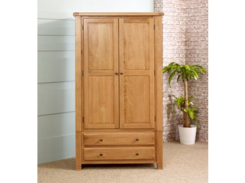 Birlea Woodstock 2 Door 2 Drawer Oak Wardrobe