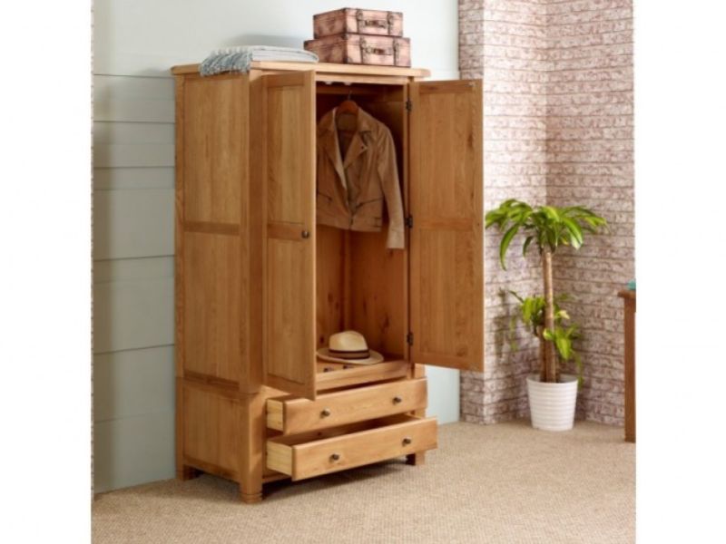 Birlea Woodstock 2 Door 2 Drawer Oak Wardrobe