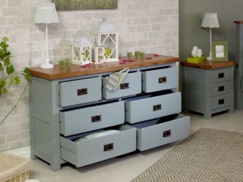 Birlea New Hampshire Grey 4 Plus 3 Drawer Chest