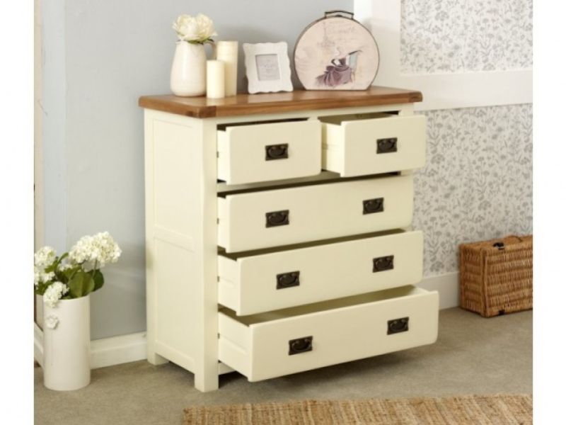 Birlea New Hampshire Cream And Cream 3 Plus 2 Drawer Chest