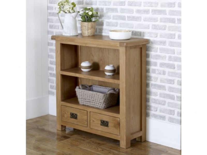 Birlea Malvern Oak 2 Drawer Small Bookcase