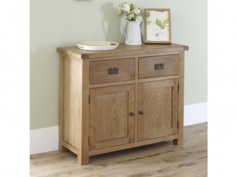 Birlea Malvern Oak 2 Drawer 2 Door Sideboard