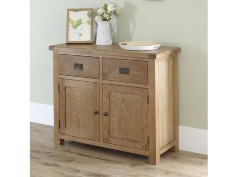 Birlea Malvern Oak 2 Drawer 2 Door Sideboard