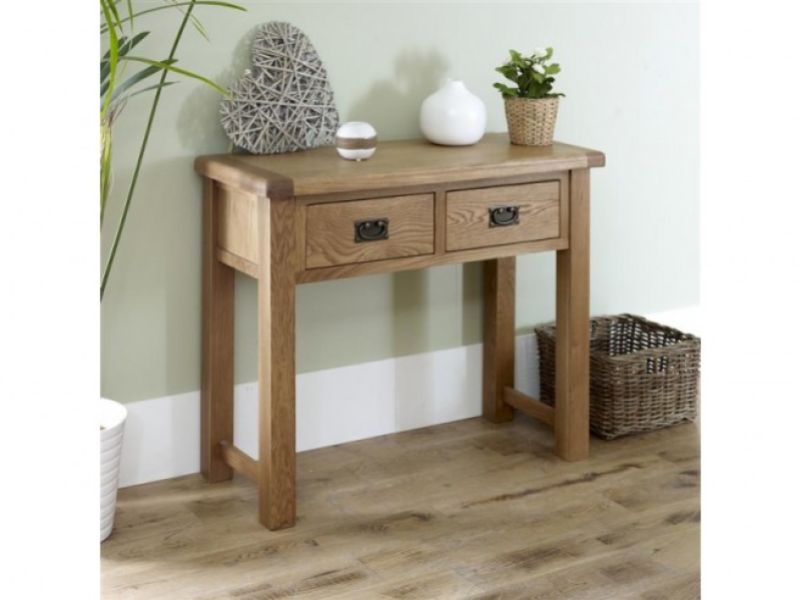 Birlea Malvern Oak 2 Drawer Console Table