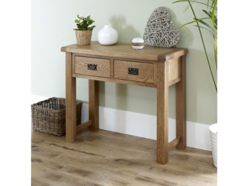 Birlea Malvern Oak 2 Drawer Console Table