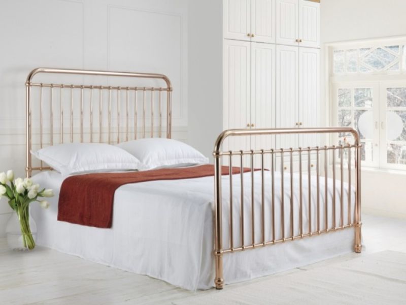 Time Living Rose 4ft6 Double Rose Gold Metal Bed Frame