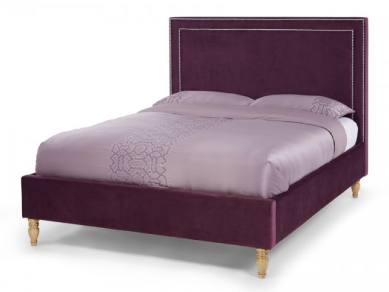 Serene Louise 5ft Kingsize Mulberry Fabric Bed Frame