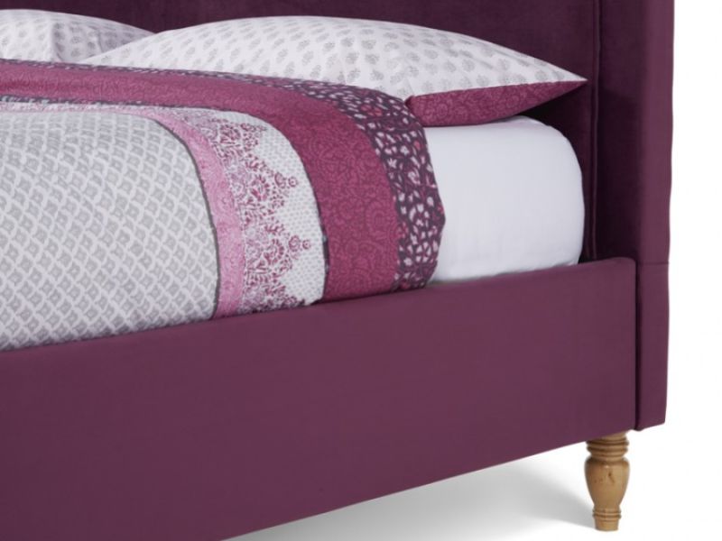 Serene Joyce 4ft6 Double Mulberry Fabric Bed Frame