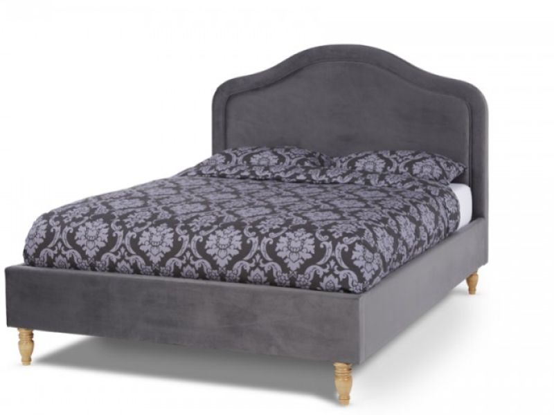 Serene Joyce 5ft Kingsize Smoke Fabric Bed Frame