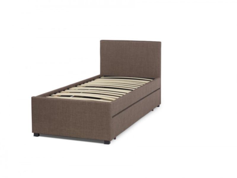 Serene Lily 3ft Single Chocolate Fabric Guest Bed