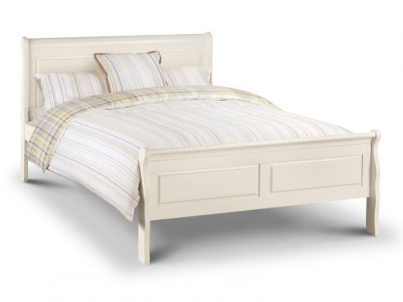 Julian Bowen Amelia Stone White 4ft6 Double Wooden Bed