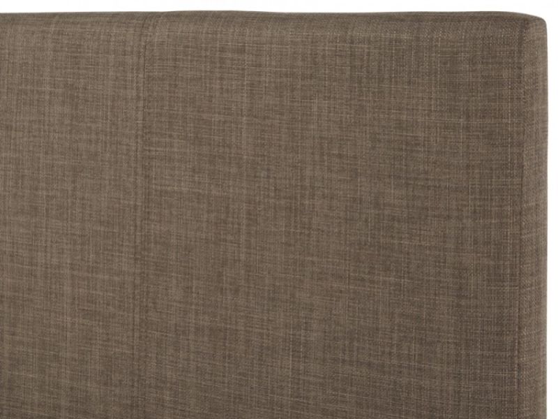 Serene Scarlett 3ft Single Chocolate Fabric Bed With Drawers